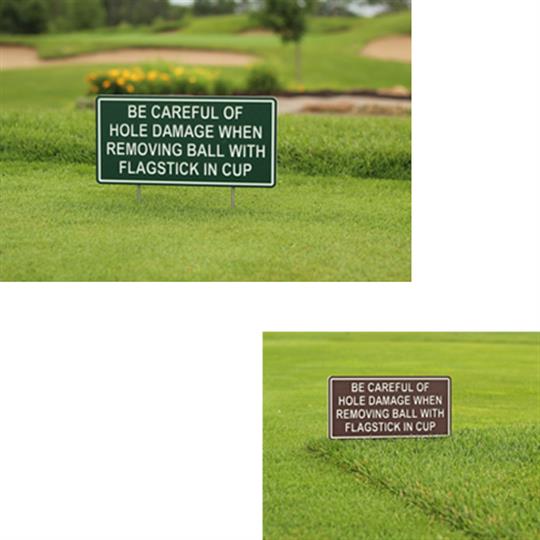 Hole Damage Sign Custom Golf Course Signage Par Aide